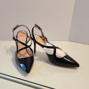 J. Crew Black Slingback Patent Leather Pumps